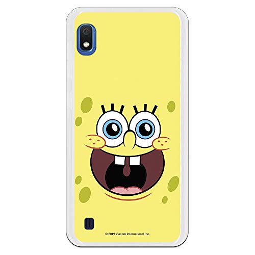 Funda para Samsung Galaxy A10 Oficial de Bob Esponja Bob Alegre para Proteger tu móvil. Carcasa para Samsung de Silicona Flexible con Licencia Oficial de Nickelodeon.
