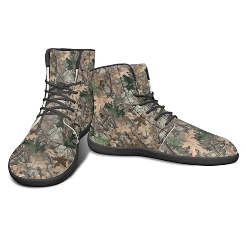 Image of Fashion Print Womens Mens High Top Barefoot Sneakers Flat Shoes