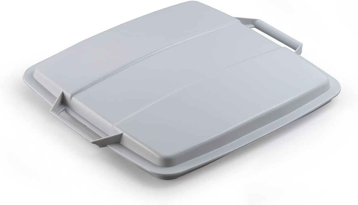 Durable Eco Bin Lid for Durabin 90 Lite Waste Bin - Blue Angel Certified - Made of Recycled Plastic - Pack of 6 - Black