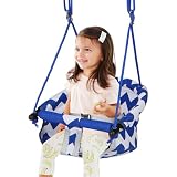 Domaker Baby Toddler Swing Seat, Canvas Swing Set Accessories, Safety Harness, Secure,Indoor Outdoor Temporary Hammock for Backyard