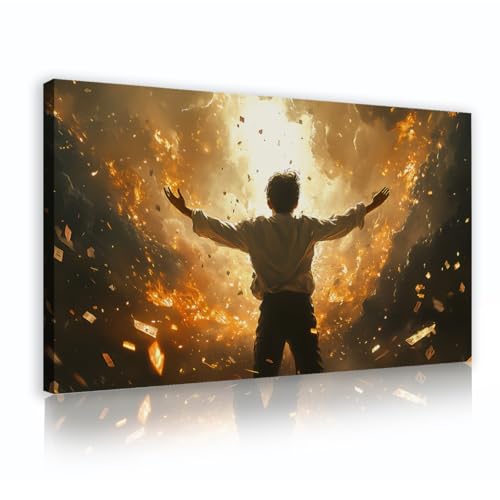 Toile lumineuse anime YUNART illustration fantastique inspirante pour chambre d'enfant