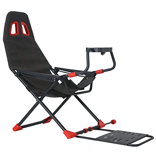 Cabina simuladora de volante de carreras con asiento ergonómico y soporte plegable para el volante para la mejor experiencia de juego