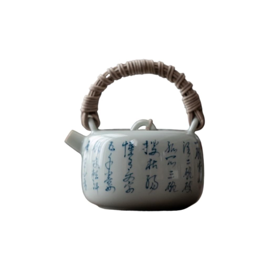 BTYQKZVPM Japanese ceramic tea pot, Ceramic Teapot Chinese Porcelain Design Kung Fu Tea(A)