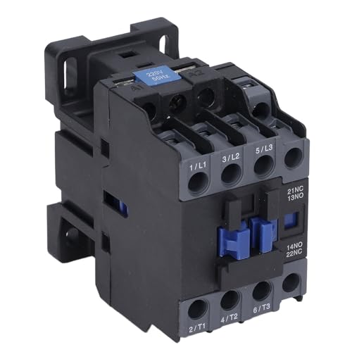Image of LEYDEN CJX2, 65A (6511) 220VAC 50Hz Coil, 3 Pole Power Contactor Switch, Thermosetting Plastic DIN Rail Contactors for Electrical ON /Off