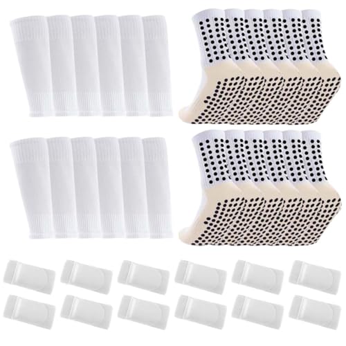 Ukontagood 6 Pairs Grip Soccer Socks