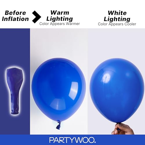 Image of PartyWoo Blue Balloons 140pcs Different Sizes of 18 12 10 5 Inch Navy Blue Balloon Arch Kit Garland for Birthday Gender Reveal Baby Shower Graduation Retirement Bachelorette Party Decorations Blue-Y59