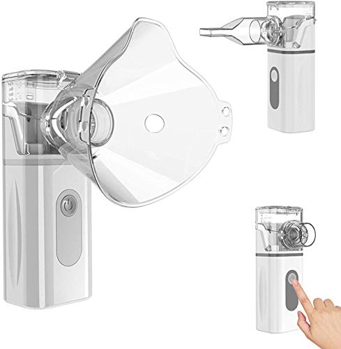 REEMEX Nebulizer, Handheld Atomizer Nebulizer Portable Nebulizer Machine for Travel Home Use, Personal Steamer Inhalers for Breathing Problems,Grey