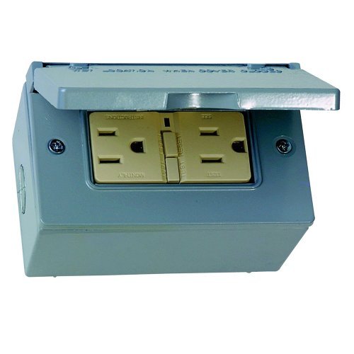 Sigma Electric Rectangle Metal 1 gang GFCI Outlet Kit For Wet Locations