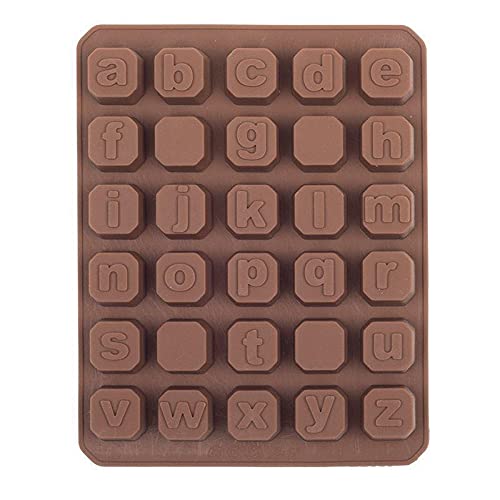 Alphabet (Lower Case) Silicone Mould for Baking Chocolate Ice Cubes Wax Melts - 3 Pack