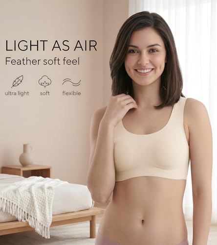 Image of Dimore Comfort Revolution Seamless Bra Easy lite Full-Coverage Wirefree Everyday Bra with CloudSoft Comfort with Removable Pad