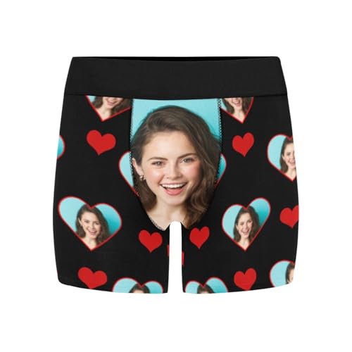 Personalized Boxers Briefs for Men Husband Boyfriend Custom Boxers Briefs Funny Face for Men Valentine's Day Birthday for Him