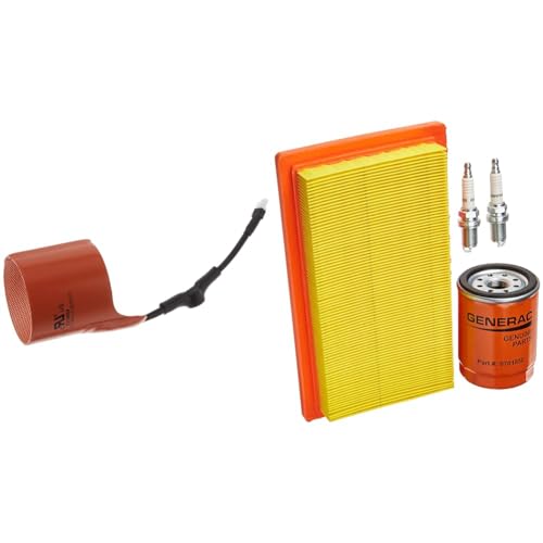 Generac 7102 Oil Heater Kit for 9kW - 22kW Air Cooled Standby Generators, Orange & 6485 Scheduled Maintenance Kit for 20kW and 22kW Standby Generators with 999cc Engine Black