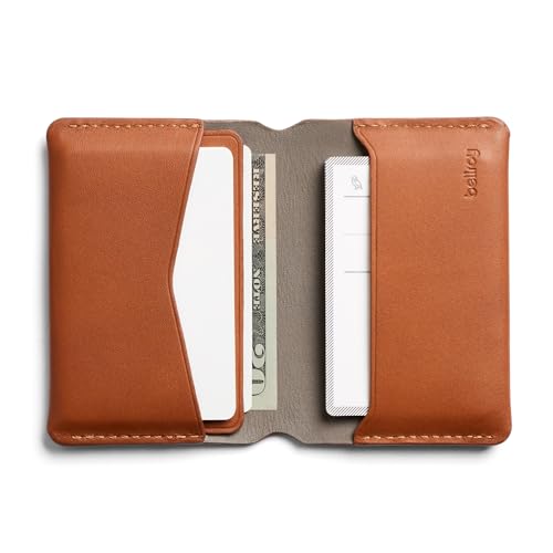 Bellroy Under Cover (slimline leather card wallet/holder with card storage, quick access slot, plus space for folded bills) - Caramel2