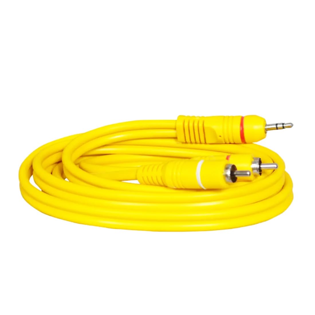 Imaashi 3.5mm AUX, Stereo to 2 RCA Audio Cable, 1.8 Metre Silver Plated Stereo Y Splitter Cord for Speaker, Amplifier Car & Audio System Etc.