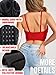 Kaei&Shi Sexy Feather Corset Crop Top,Faux Fur Push Up Bustier Tops,Birthday Party Ourfits Christmas Red Small
