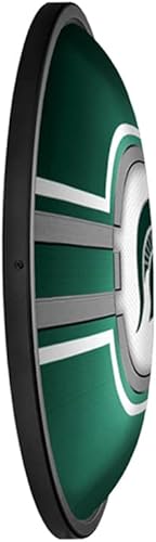 Miniatura 3 de The Fan-Brand NCAA Michigan State Spartans - Letrero de pared con luz horizontal, ovalada y delgada  Letrero de barra de equipo deportivo hogar,