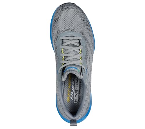 Skechers Men's Edgeride Enzoh Sneaker,Gray/Blue,8