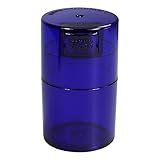 Vitavac - 5g to 20 grams Airtight Multi-Use Vacuum Seal Portable Storage Container for Dry Goods, Food, and Herbs - Blue Tint