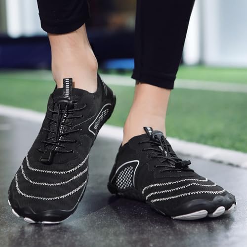 Image of Hiking Barefoot Shoes for Women Men Breathable & Non-Slip Athletic Barefoot Wide Toe Water Shoes Lightweight Perfect for Walking,Running,and Swimming