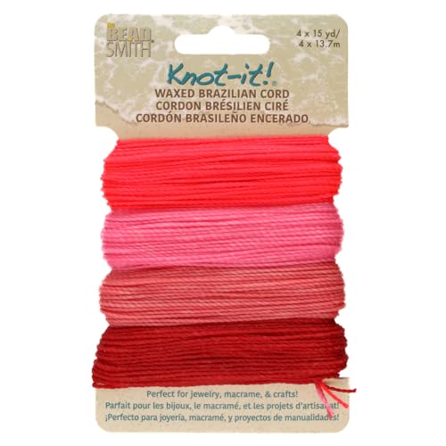 Cordón de poliéster encerado Beadsmith de 1mm para hacer joyas y manualidades de macramé