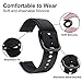 Minggo Band Compatible with Samsung Galaxy Watch Active/Active2 40mm/44mm,Silicone Sports Wristband Replacement Compatible for Galaxy Watch 42mm/Gear S2 Classic/Gear Sport Smart Watch (Black)