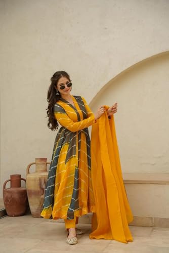 Image of ESTELA Womens 1 Anarkali Kurta 1 pant 1 Dupatta