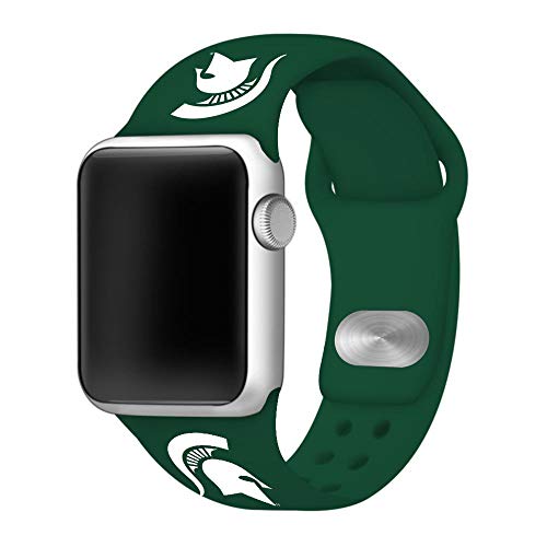 Affinity Bands Michigan State Spartans Silicone Sport Band compatible with Apple Watch (38/40/41mm Green)
