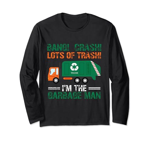 Costume da uomo della spazzatura che ricicla i camion della spazzatura per Halloween Maglia a Manica