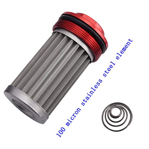6AN Inline Fuel Filter Kit with Bulkhead Adapters, Push Lock Fittings