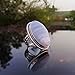 Mother's Day Gifts, Handmade Oval Blue Lace Agate Statement Ring, 925 Sterling Silver