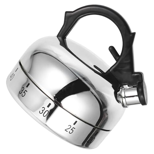 Cute Kitchen Timer Teapot Design Wind-up Countdown Timer Cooking Study Tool