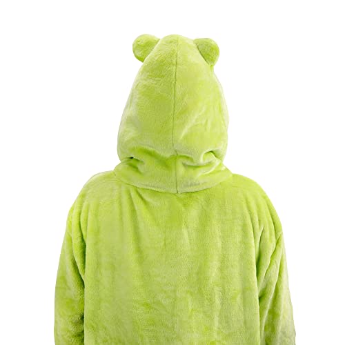 Image of Plushible Wearable Hooded Blanket for Adults, Oversized Hoodie with Sleeves & Pocket, 2-in-1 Comfy Hoodie Blanket Pillow - Frog