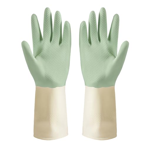 DIRBAK Guantes de limpieza Reutilizables Corbitizantes Guantes de lavado Guantes de tareas domésticas para el hogar Baño de cocina Material de látex S tamaño