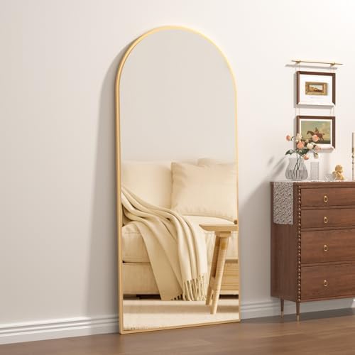 CASSILANDO Full Length Mirror 165cm×60cm, Floor Mirror, Standing Mirror, Against Wall for Bedroom,Dressing and Wall-Mounted Thin Frame Mirror Black