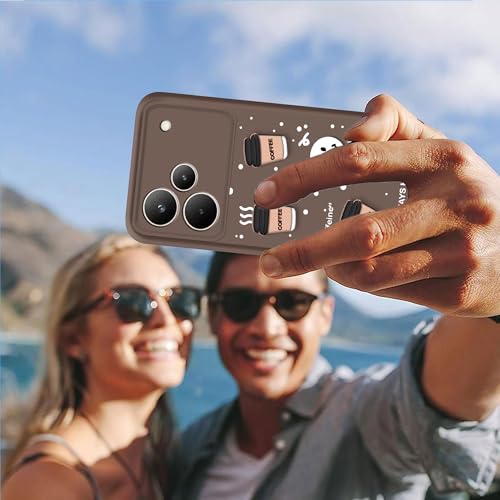 Image of amazon basics Back Case Cover Compatible for Realme P4 5G | Cute Fun Cartoon 3D Ball | Coffee Silicone Case | Camera Protection | Body Protection | Shock Proof | Color Brown