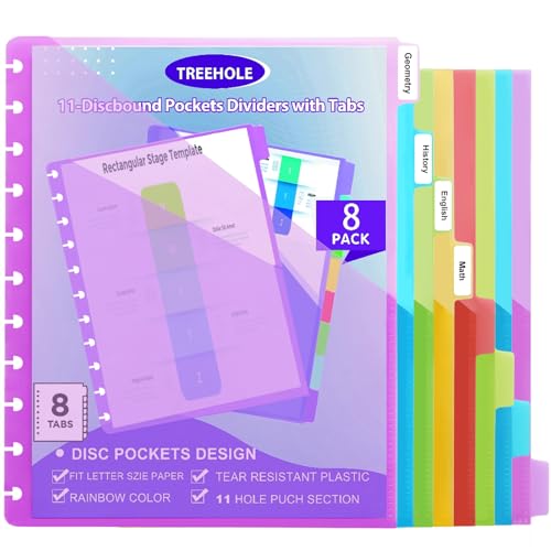 Intercalaires de poche pour trier vos documents sans les perforer dans votre notebook Tul