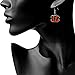 NFL Siskiyou Sports Womens Cincinnati Bengals Chrome Dangle Earrings One Size Team Colors ,white