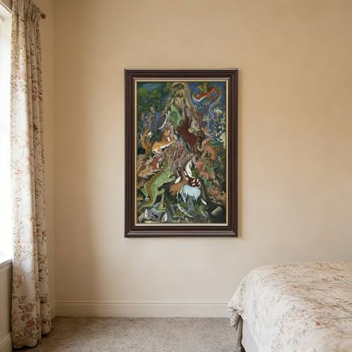 Impression sur toile The Wise Crow décoration murale pour bureau avec cadre