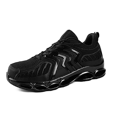 AMAZON - Steel Toe Work Shoes for Men – Insulated Work Shoes Steel Toe Comfortable Construction Shoe Lightweight Safety Toe Shoes Slip-Resistant for Construction Workers for Work Construction Black,12