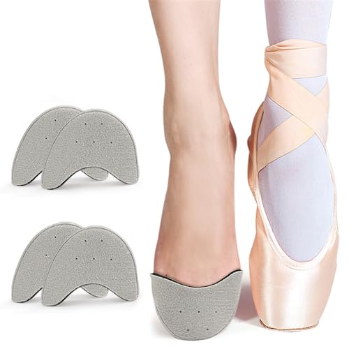 Toe Pouches Pads, 2 Pairs Breathable Ballet Dance Pointe Shoe Socks Toe Pads, Ballet Toe Protector Cushion Toe Sleeves, Soft Anti-Slip Toe Covers Caps for Women Girl, Protect Toe, Pain Relief (S)