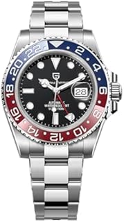 Pagani Design GMT Herren 40 mm Automatikuhr Saphirglas Edelstahl 100 Wasserbeständigkeit Analoguhr Mechanische Herrenuhren Geschenkuhr für Herren