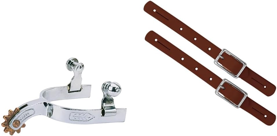 Weaver Leather Children Spur with Engraved Band and Sunset 5 8 Childs US Spur Straps