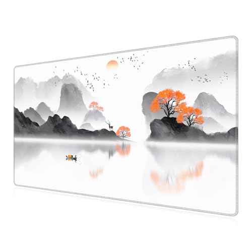 Grand tapis de souris LL-COEUR XXL 100x60 cm paysage pour bureau de gamer