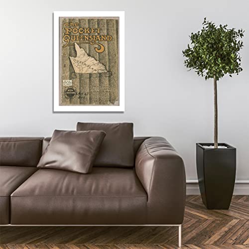 Affiche de voyage Australie Queensland grand format sous cadre mat
