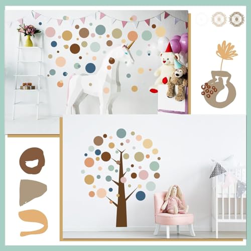 Miniatura 6 de 140 Pegatinas Topos Acuarela Para Pared, Decoración De Habitación Bebé, Decorativas Infantiles Bohemias