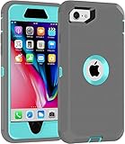 iPhone 6s Defender Case (Case Only) MAET Heavy Duty Built-in Screen Protector Rugged Rubber Case Compatible iPhone 6&iPhone 6s - Bulk Packaging - Black
