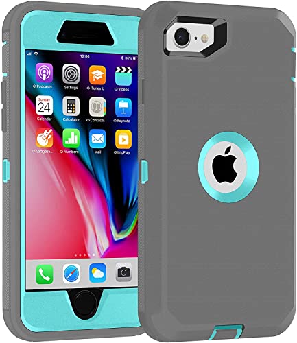iPhone 6s Defender Case (Case Only) MAET Heavy Duty Built-in Screen Protector Rugged Rubber Case Compatible iPhone 6&iPhone 6s - Bulk Packaging - Black