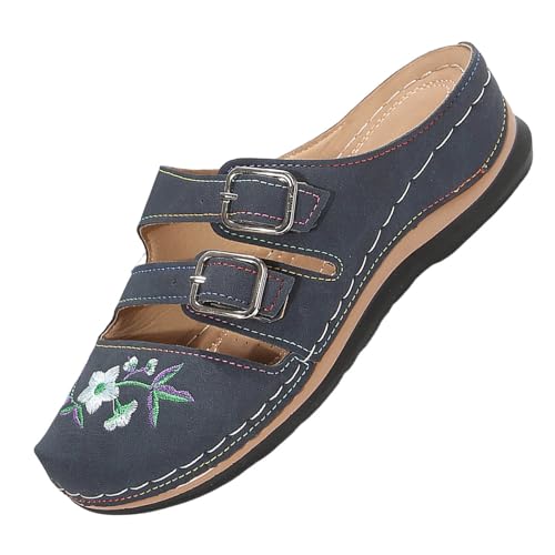 Sandales à bout fermé pour femme confortables avec soutien voûte plantaire pour l'été