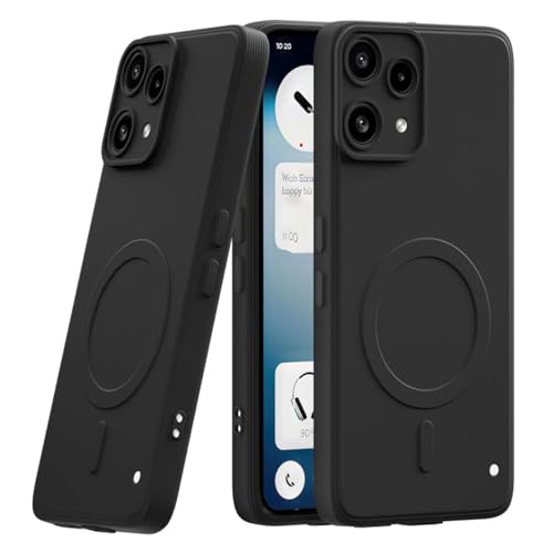 Image of Back Cover | MagFit Ring Design (Non-Magnetic) | Shockproof Case | Anti-Slip Grip | Raised Camera Edges | Slim Protective Case for Nothing Phone (3a) Lite 5G (Matte Black)