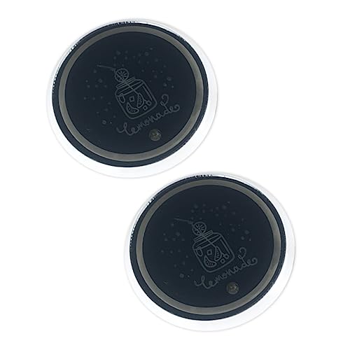 DECHOUS 2Pcs Smart LED Cup Mat USB Charging Car Coaster Luminescent Pad with Color Change Function Automatic Activation with Vibration Detection Durable Material